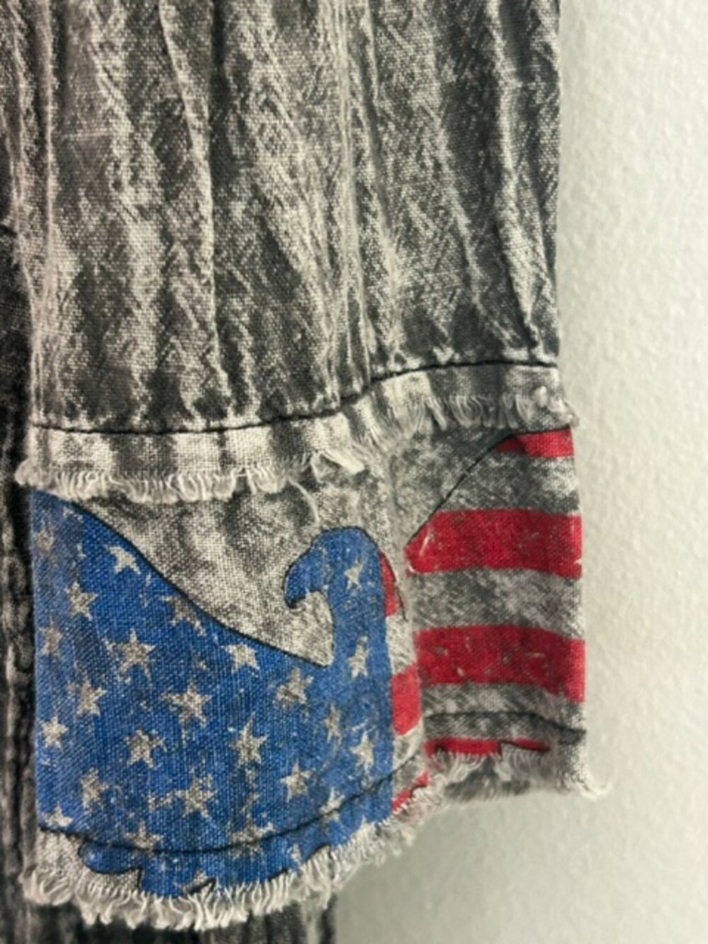 A Rare Bird Black Freedom Acid Wash Black Denim Drop Waist Dress Duster Jacket - Picture 13 of 16